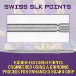 Náhradní hroty na steel šipky Target Swiss SLK stříbrné, 42mm - 3ks