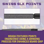 Náhradní hroty na steel šipky Target Swiss SLK černé, 42mm - 3ks