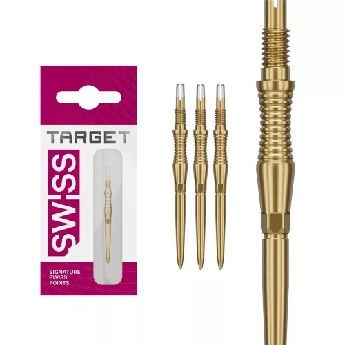 Hroty na šipky Target Swiss Storm RST zlaté 30mm 3ks
