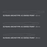 Hroty na šipky TARGET Swiss Point Elysian Archetype 43 stříbrné 30mm 3ks