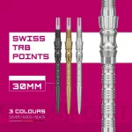 Hroty na šipky TARGET Swiss Point TRB stříbrné 30mm