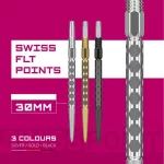 Hroty na šipky Target Swiss Point FLT stříbrné 30mm 3ks