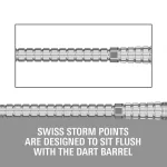 Hroty na šipky Target Swiss Point Chrono Storm stříbrné 42mm 3ks