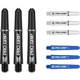 Násadky na šipky TARGET Pro Grip 34mm, černé, bílé, modré, multi-pack