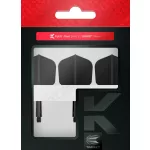 Letky a násadky na šipky v jednom Target K-Flex černé, No6 letky a krátké násadky