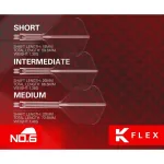 Target K-Flex modré, No6 letky a krátké násadky
