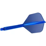 Letky a násadky na šipky v jednom Target K-Flex modré, No6 letky a dlouhé násadky