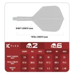 Target Japan K-Flex modré integrované No6 letky a střední násadky na šipky