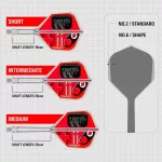 Target K-Flex Press Start integrované No6 letky a střední násadky na šipky