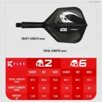 STAR WARS TARGET K-Flex Mandalorian integrované No6 letky a krátké násadky na šipky 6ks