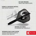 STAR WARS TARGET K-Flex Mandalorian integrované No6 letky a dlouhé násadky na šipky 6ks