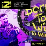 Target K-Flex Luke Littler Born To Win integrované letky No6 a dlouhé násadky na šipky