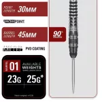 Šipky steel Target Japan SP Black Marque Blaze 23g, 90% wolfram