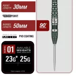 Šipky steel Target Japan Prime Series Tan Phuay Wei PW G3 25g SP 90% wolfram