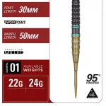 Šipky steel Target Japan Mikuru Suzuki Miracle G7.5 22g SP 95% wolfram