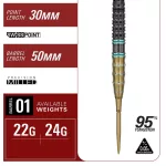 Šipky steel Target Japan Mikuru Suzuki Miracle G7.5 24g SP 95% wolfram