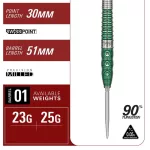 Šipky steel Target Japan Motomu Sakai Xeno G1 25g SP 90% wolfram