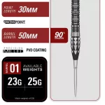 Šipky steel TARGET JAPAN Mitsumasa Hoshino Pyro G12 23g SP 90% wolfram