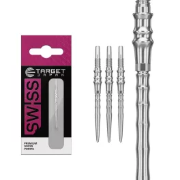   Hroty Target Japan Premium Swiss Point stříbrné 30mm na šipky