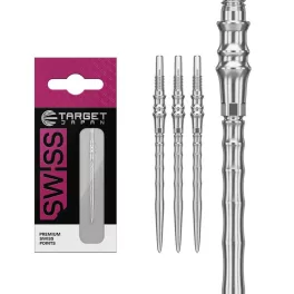   Hroty Target Japan Premium Swiss Point stříbrné 40mm na šipky