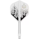 Target Japan K-Flex Pyro bílé integrované No2 letky a střední násadky na šipky