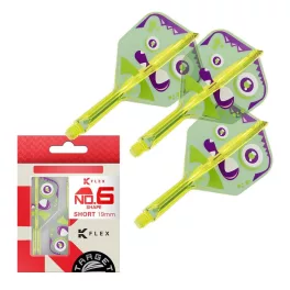   Target Japan K-Flex Motomu Sakai XENO integrované letky No6 a krátké násadky na šipky