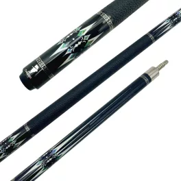   Kulečníkové tágo Cuesir Carbon – dvoudílné, 12,5 mm špička, černé prémiové provedení