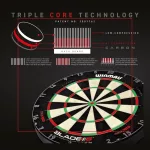 Sisalový terč Winmau BLADE 6 TRIPLE CORE, turnajová kvalita