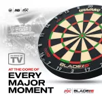 Kompletní šipkařský set s terčem Winmau Blade 6 Triple Core, černý surroundem, 2 sety šipek, startov