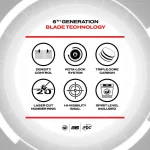 Kompletní šipkařský set s terčem Winmau Blade 6 Triple Core, černý surroundem, 2 sety šipek, startov