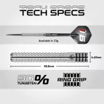 Kompletní šipkařský set s terčem Winmau Blade 6 Triple Core, černý surroundem, 2 sety šipek, startov