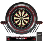 Kompletní šipkařský set s terčem Winmau Blade 6, šedým surroundem, 2 sety šipek, startovací čára a v