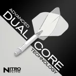 Red Dragon Nitro Flite průsvitné bílé, standardní letky a dlouhé násadky