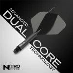 Red Dragon Nitro Flite černé, standardní letky a dlouhé násadky