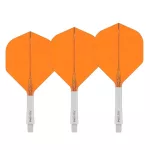 Red Dragon Nitro Flite bílo-oranžové integrované standard letky a krátké násadky na šipky