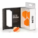 Red Dragon Nitro Flite bílo-oranžové integrované standard letky a krátké násadky na šipky