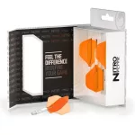 Red Dragon Nitro Flite bílo-oranžové integrované standard letky a střední násadky na šipky