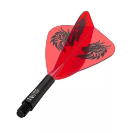   Red Dragon Nitro Flite Jonny Clayton integrované Kite letky a krátké násadky na šipky