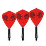 Red Dragon Nitro Flite Jonny Clayton integrované Kite letky a dlouhé násadky na šipky
