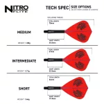 Red Dragon Nitro Flite Jonny Clayton integrované Kite letky a dlouhé násadky na šipky