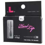 Konverzní karbonové hroty na šipky L-Style Hard Lip Points Carbon černé 30mm, závit 2BA, 6ks