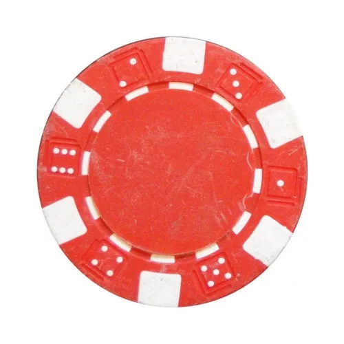 Pokerový žeton, kostkový vzor, 11,5g, červená barva