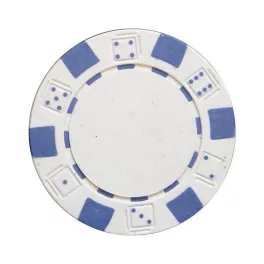 Pokerový žeton, kostkový vzor, 11,5g, bílý
