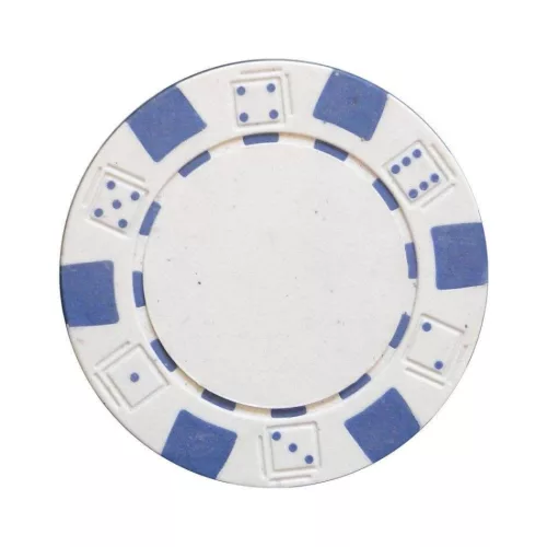 Pokerový žeton, kostkový vzor, 11,5g, bílý
