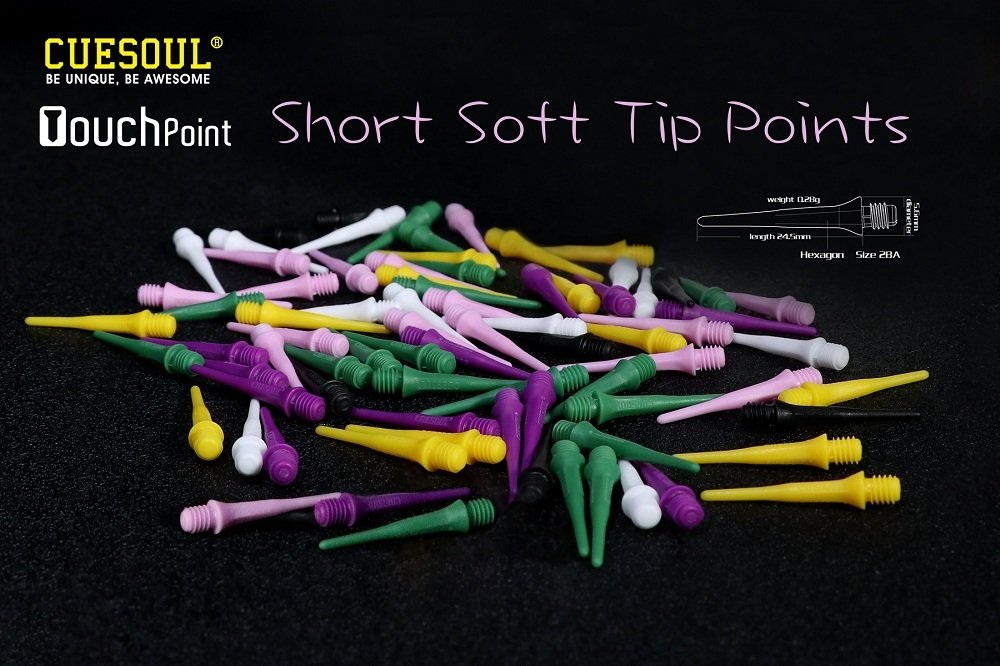Šipky soft Cuesoul Dazzling v2, 20 g, 90 % wolfram
