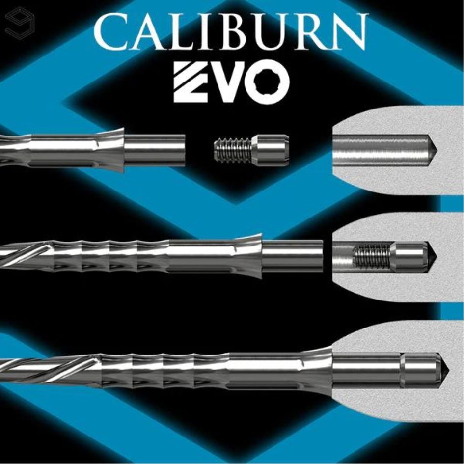   Hroty na steel šipky Mission Caliburn EVO Grooved 32mm stříbrné 3ks
