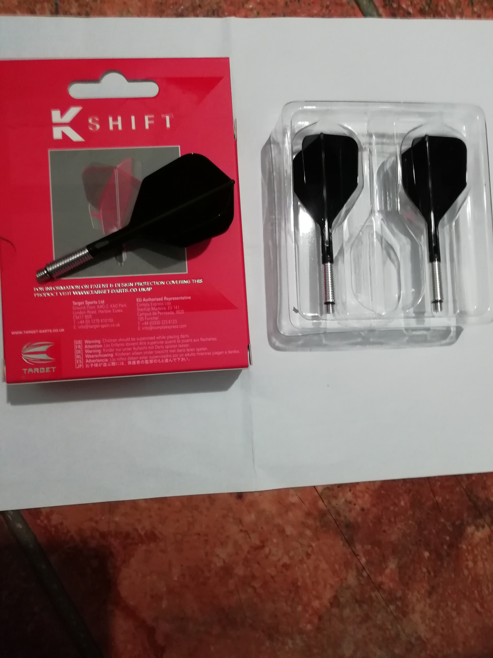   Target K-Shift černé integrované No2 otočné letky a dlouhé násadky
